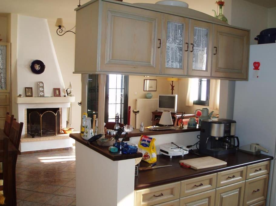 Villa With Breathtaking Views And Private Beach Agios Dimitrios  Luaran gambar