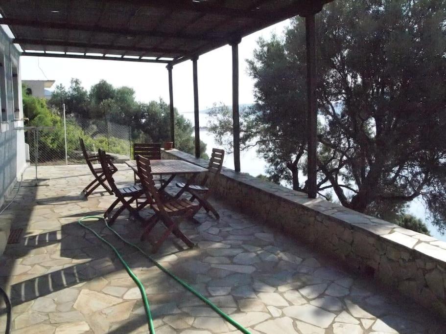Villa With Breathtaking Views And Private Beach Agios Dimitrios  Luaran gambar